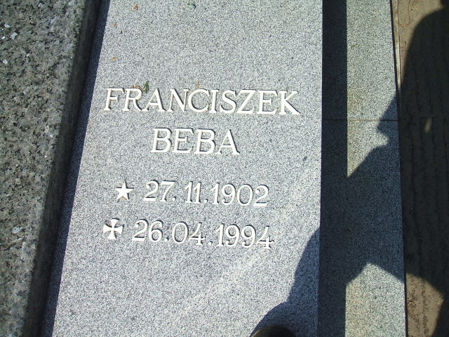 Franciszek Beba 1902 Kościan - Grobonet - Wyszukiwarka osób pochowanych