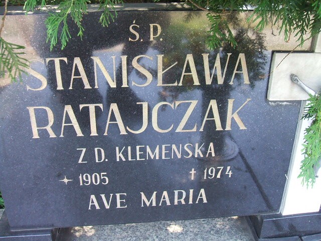 Stanisława Ratajczak 1905 Kościan - Grobonet - Wyszukiwarka osób pochowanych