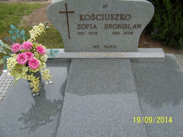 Zofia Kościuszko 1927 Kościan - Grobonet - Wyszukiwarka osób pochowanych