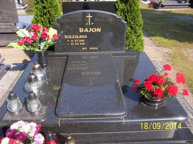 Bolesława Bajon 1942 Kościan - Grobonet - Wyszukiwarka osób pochowanych