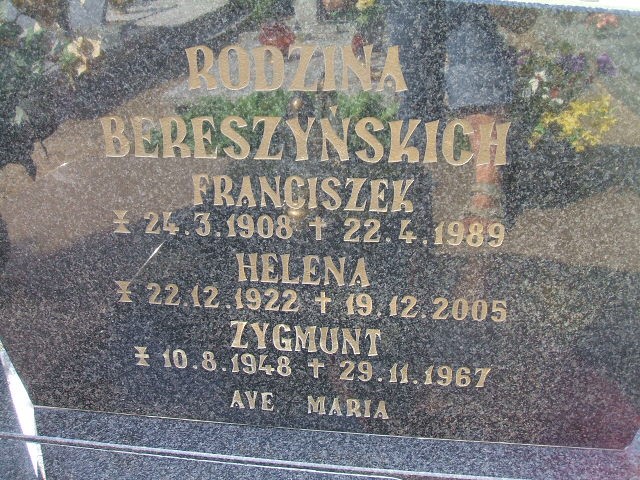 Helena Bereszyńska 1922 Kościan - Grobonet - Wyszukiwarka osób pochowanych