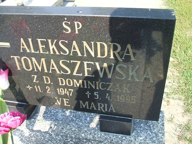 Aleksandra Tomaszewska 1947 Kościan - Grobonet - Wyszukiwarka osób pochowanych