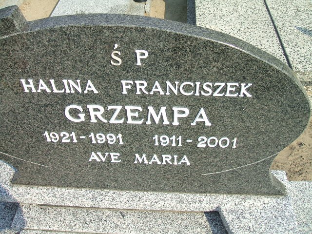 Halina Grzempa 1921 Kościan - Grobonet - Wyszukiwarka osób pochowanych