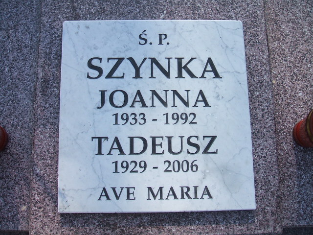 Joanna Szynka 1933 Kościan - Grobonet - Wyszukiwarka osób pochowanych
