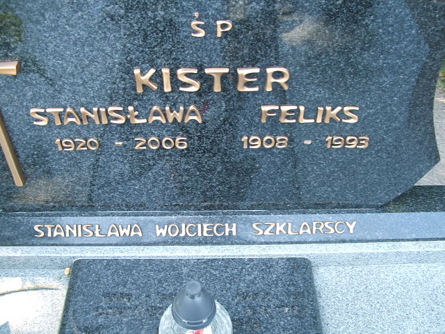 Feliks Kister 1908 Kościan - Grobonet - Wyszukiwarka osób pochowanych