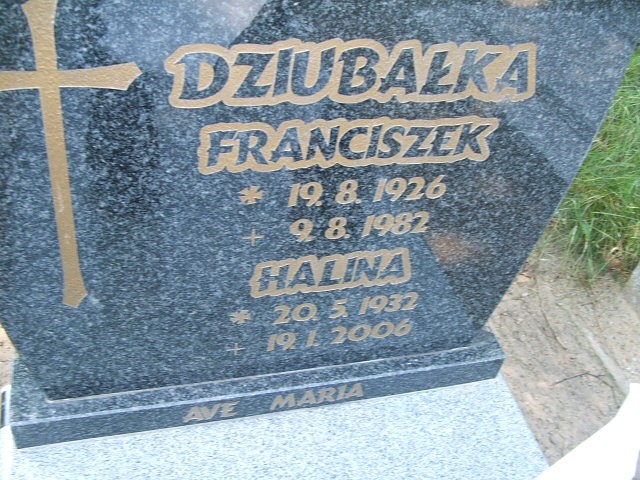 Halina Dziubałka 1932 Kościan - Grobonet - Wyszukiwarka osób pochowanych