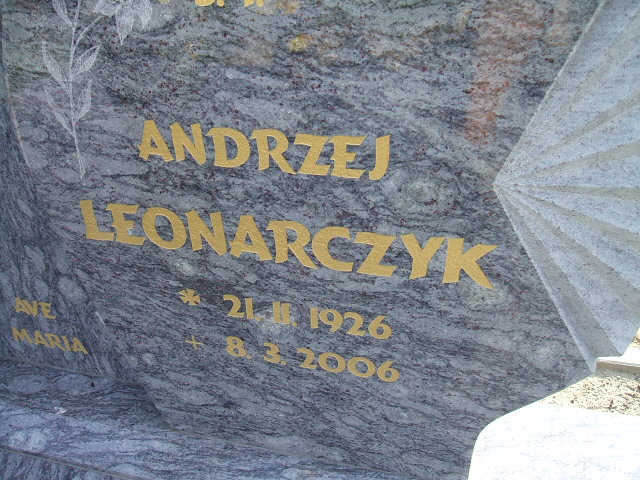 Andrzej Leonarczyk 1926 Kościan - Grobonet - Wyszukiwarka osób pochowanych